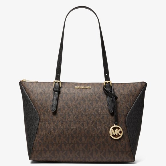 Coraline Large Signature Tote Brown Multi - Picture 1 of 3